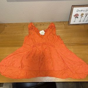 Maeve by Anthropologie sleeveless flowing top Salmon XS